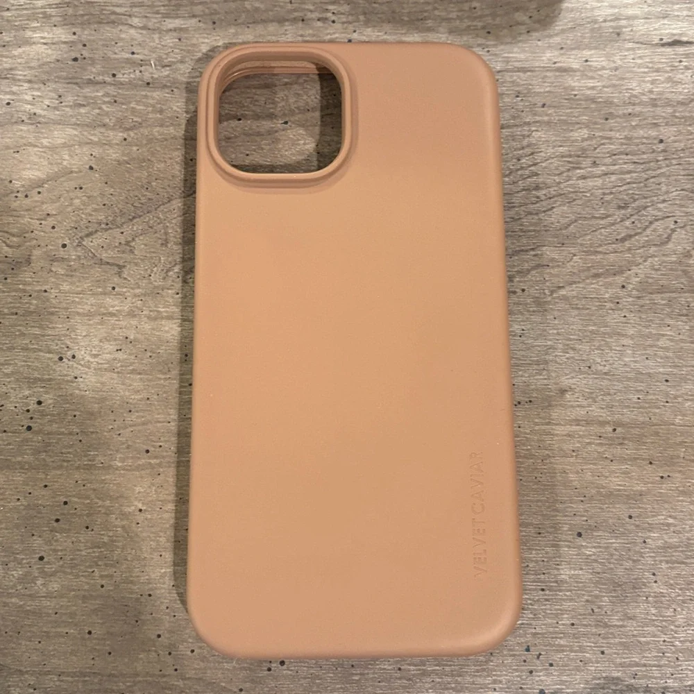Velvet Caviar iPhone 14 Phone Case, Brown/Dark Tan color